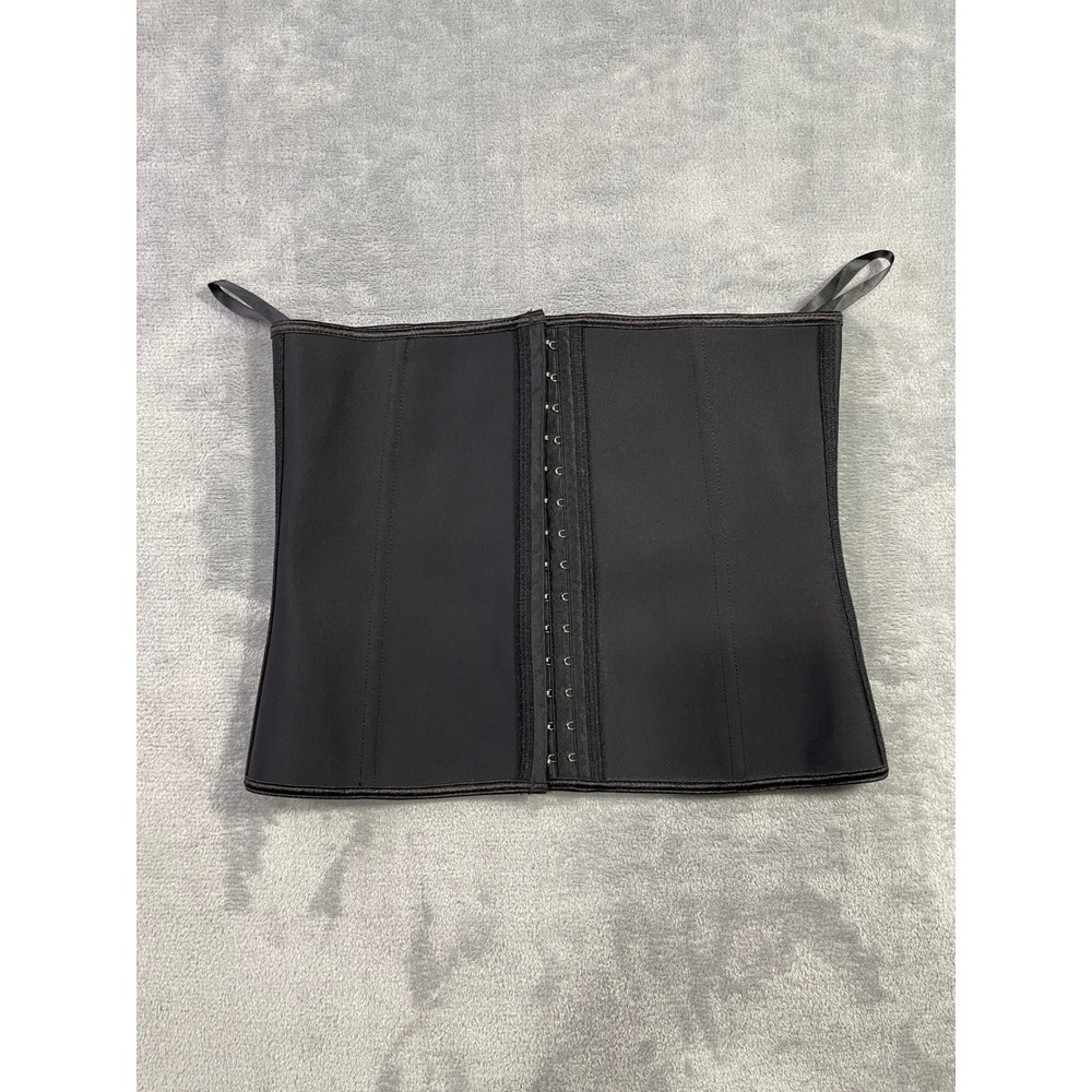 Unbranded Waist Trainer Women M Black Excellent Latex Core Hook Eye Cincher